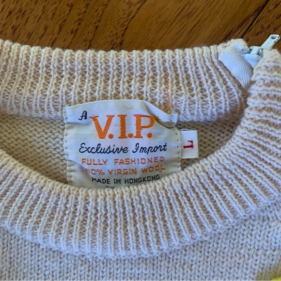 V.I.P. Vintage wool mockneck sweater small - Picture 9 of 15